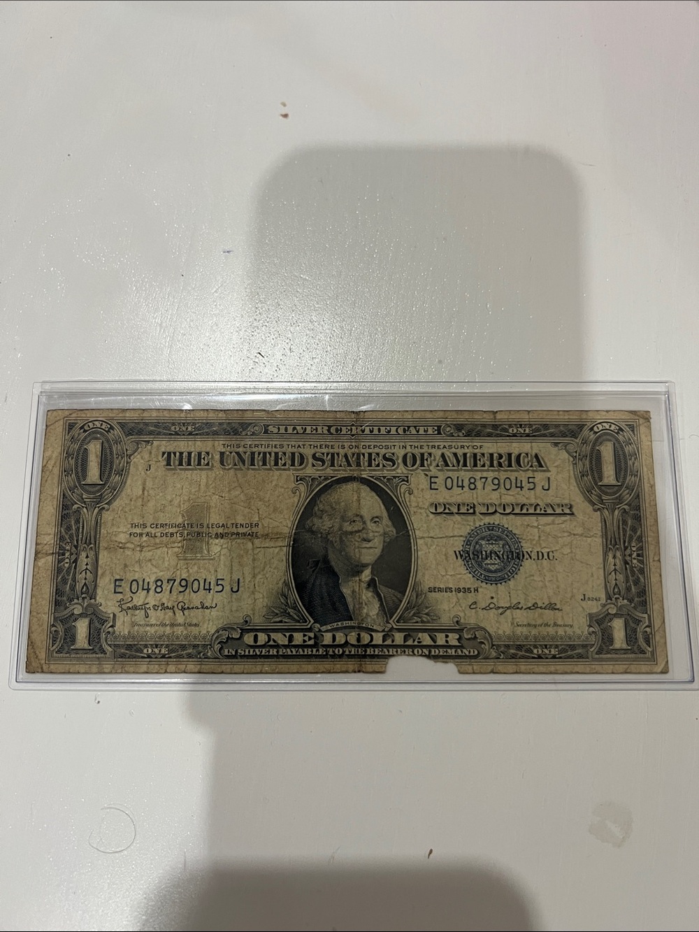 1935 H One Dollar with “In God We Trust” motto